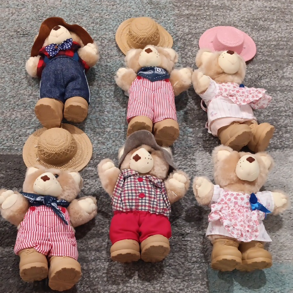 Adorable Plush Bear Set with Hats